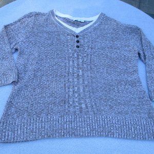 Christopher & Banks Women’s Brown Cable Knit Sweater Size XL